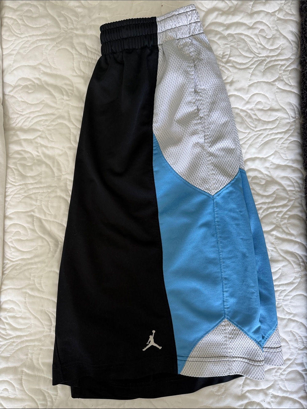 Jordan Men’s Black, Light Blue & White Athletic Basketball Shorts